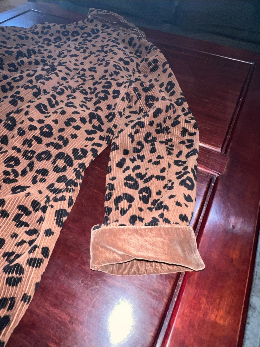J. Jill Tan and Black Leopard-Print jacket